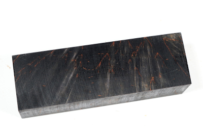 Messergriffblock Karelische Maserbirke X-Cut schwarz stabilisiert - Stabi3333