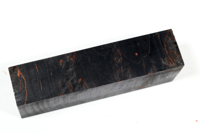 Messergriffblock Karelische Maserbirke X-Cut schwarz stabilisiert - Stabi3333