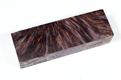 Knife Blank Karelian Masurbirch X-Cut purple stabilized - Stabi3126