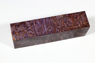 Knife Blank Karelian Masurbirch X-Cut purple stabilized - Stabi3126