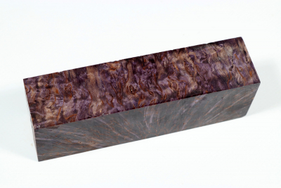 Knife Blank Karelian Masurbirch X-Cut purple stabilized - Stabi3135