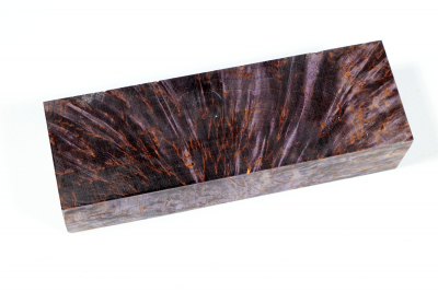 Messergriffblock Karelische Maserbirke X-Cut violett stabilisiert - Stabi3154
