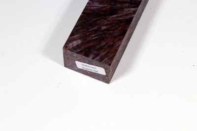 Messergriffblock Karelische Maserbirke X-Cut violett stabilisiert - Stabi3168