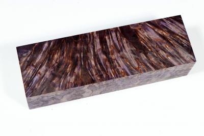 Knife Blank Karelian Masurbirch X-Cut purple stabilized - Stabi3177