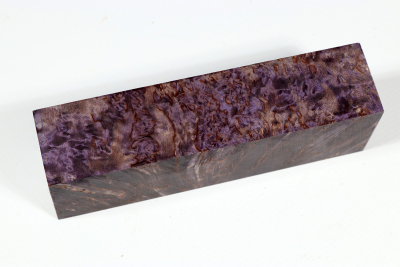 Knife Blank Karelian Masurbirch X-Cut purple stabilized - Stabi3177