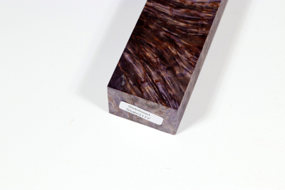Knife Blank Karelian Masurbirch X-Cut purple stabilized - Stabi3177