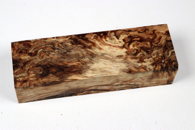 Messergriffblock Karelische Maserbirke gestockt stabilisiert - Stabi3442