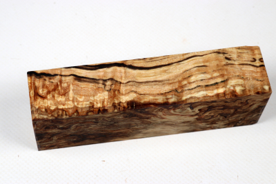 Messergriffblock Karelische Maserbirke gestockt stabilisiert - Stabi3442