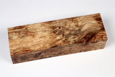 Messergriffblock Karelische Maserbirke gestockt stabilisiert - Stabi3452