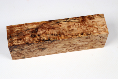Messergriffblock Karelische Maserbirke gestockt stabilisiert - Stabi3452