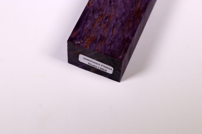 Knife Blank Karelian Masurbirch purple stabilized - Stabi1988