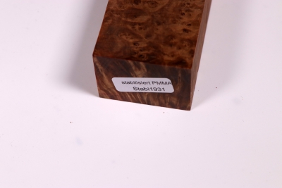 Knife Blank Linden Tree Burl stabilized - Stabi1931