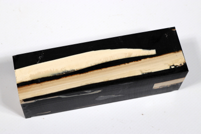 Knife Block Mammoth Ivory stabilized - Mamm0270