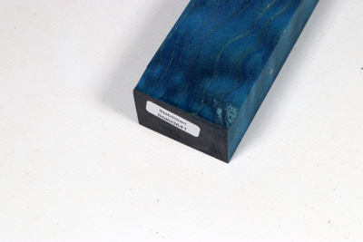 Knife Blank Quilted Maple blue stabilized - Stabi3641
