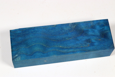 Knife Blank Quilted Maple blue stabilized - Stabi3641 Knife Blank Quilted Maple blue stabilized - Stabi3641