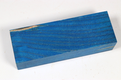 Messergriffblock Muschelahorn blau stabilisiert - Stabi3644
