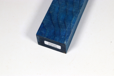 Messergriffblock Muschelahorn blau stabilisiert - Stabi3644
