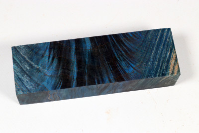 Knife Blank Quilted Maple blue stabilized - Stabi3646