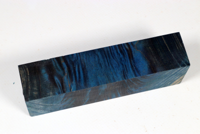 Knife Blank Quilted Maple blue stabilized - Stabi3646