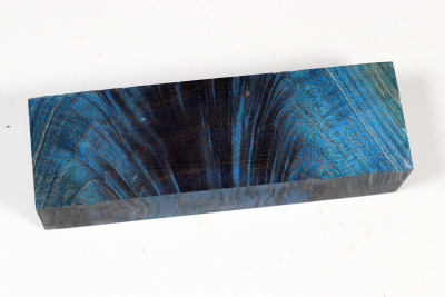 Knife Blank Quilted Maple blue stabilized - Stabi3646