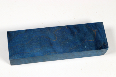 Knife Blank Quilted Maple blue stabilized - Stabi3701