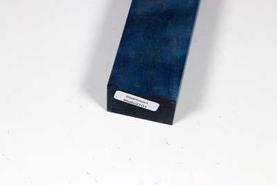 Knife Blank Quilted Maple blue stabilized - Stabi3701