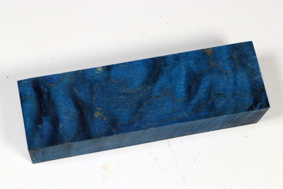 Knife Blank Quilted Maple blue stabilized - Stabi3701