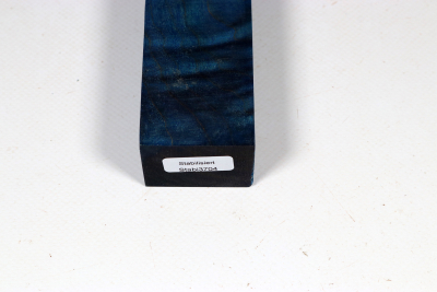 Knife Blank Quilted Maple blue stabilized - Stabi3704