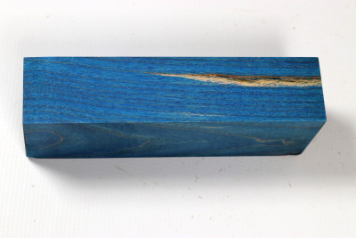 Knife Blank Quilted Maple blue stabilized - Stabi3705