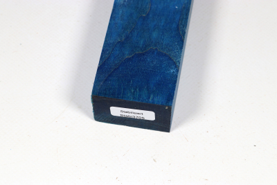 Knife Blank Quilted Maple blue stabilized - Stabi3705