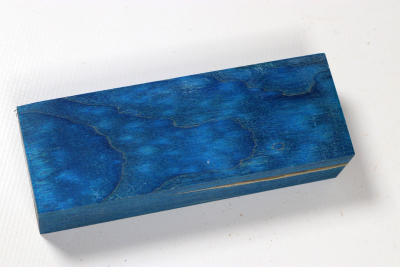 Knife Blank Quilted Maple blue stabilized - Stabi3705 Knife Blank Quilted Maple blue stabilized - Stabi3705