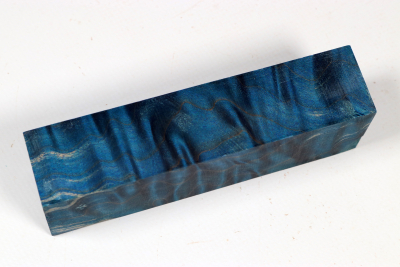 Messergriffblock Muschelahorn blau stabilisiert - Stabi3708