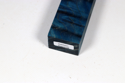 Messergriffblock Muschelahorn blau stabilisiert - Stabi3708