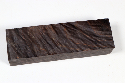 Messergriffblock Muschelahorn schwarz stabilisiert - Stabi3643