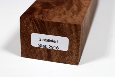 Messergriffblock Nussbaum Maser stabilisiert - Stabi2916