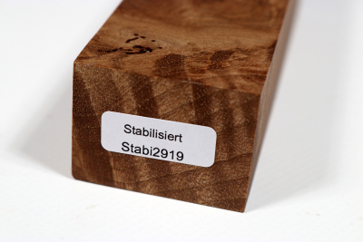 Messergriffblock Nussbaum Maser stabilisiert - Stabi2919