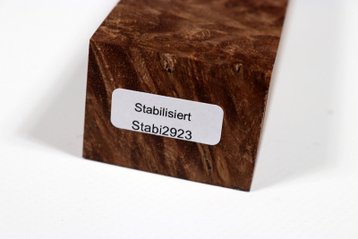 Messergriffblock Nussbaum Maser stabilisiert - Stabi2923