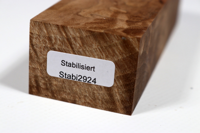 Messergriffblock Nussbaum Maser stabilisiert - Stabi2924