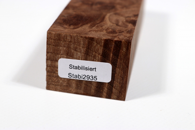 Messergriffblock Nussbaum Maser stabilisiert - Stabi2935