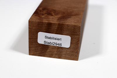 Messergriffblock Nussbaum Maser stabilisiert - Stabi2946