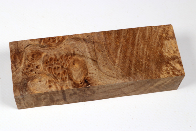 Messergriffblock Nussbaum Maser stabilisiert - Stabi3291