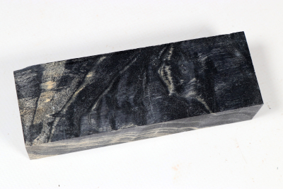 Knife Blank Poplar Burl black stabilized - Stabi3678