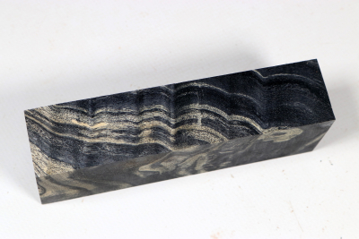 Knife Blank Poplar Burl black stabilized - Stabi3678