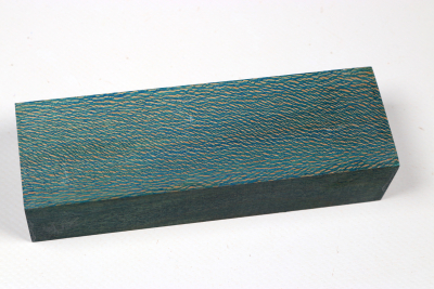 Knife Blank Platanus  blue stabilized - Stabi3463