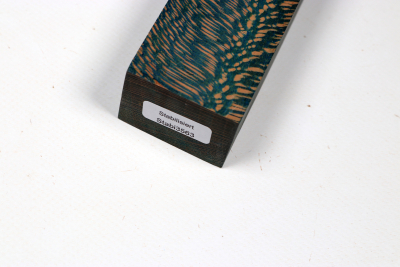 Knife Blank Platanus  blue stabilized - Stabi3463