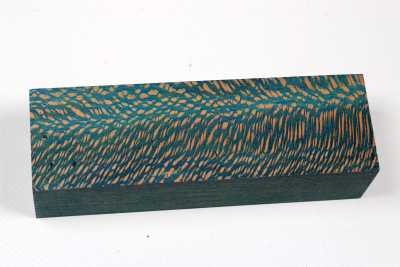 Knife Blank Platanus  blue stabilized - Stabi3463