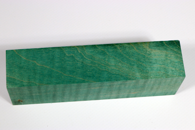 Knife Blank Curly Maple green stabilized - Stabi2750