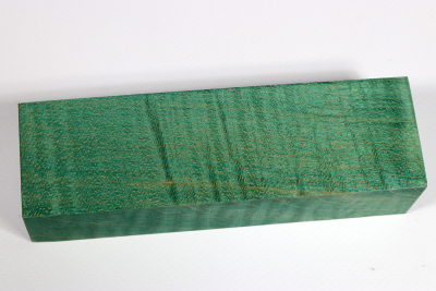 Knife Blank Curly Maple green stabilized - Stabi2750