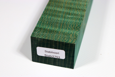 Knife Blank Curly Maple green stabilized - Stabi2753