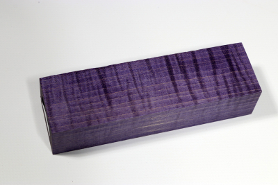 Knife Blank Curly Maple purple stabilized - Stabi2711